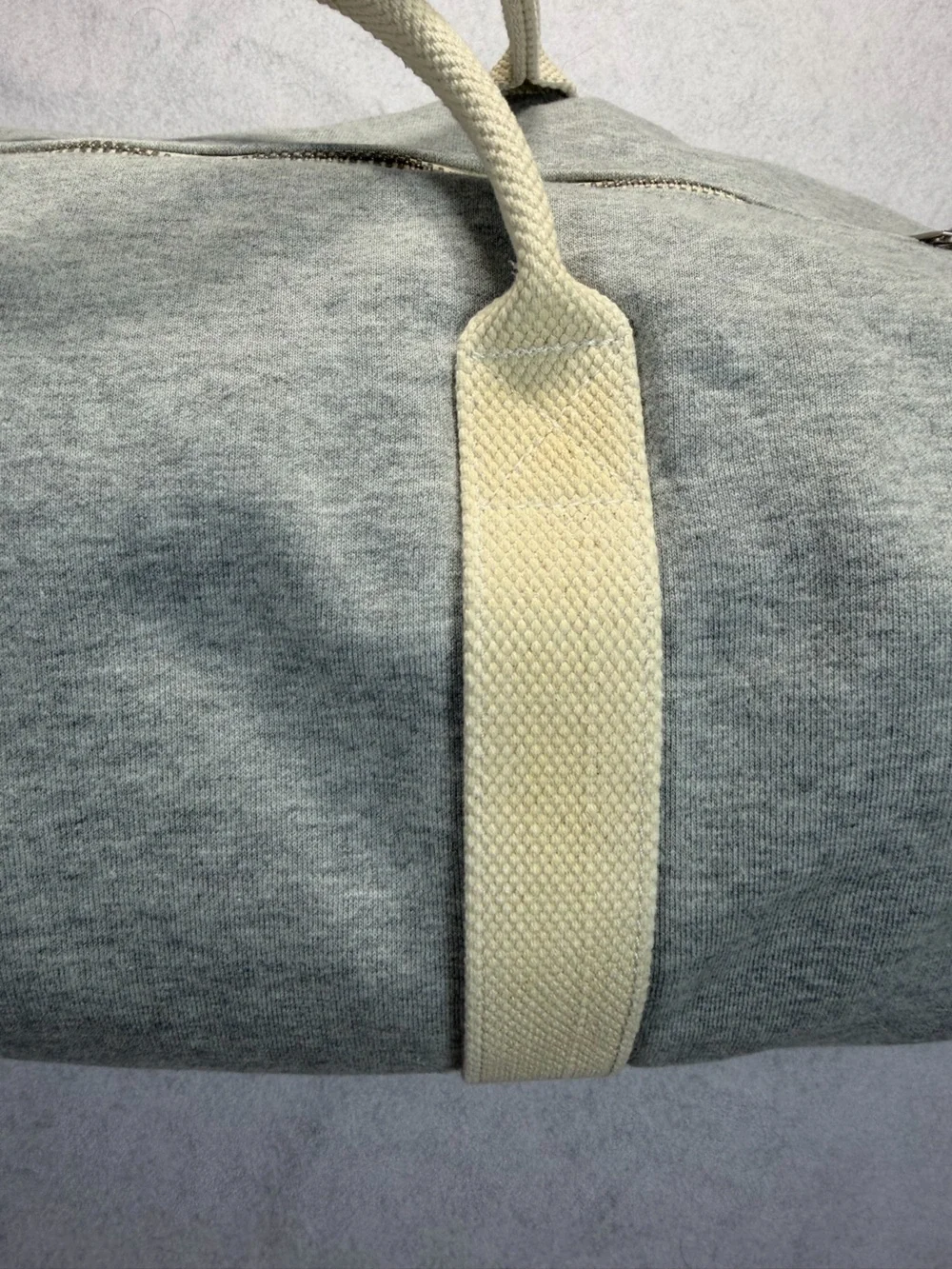 Brandy Melville Gray Heather Duffle Bag w/ Matching Zip Pouch Weekend Gym Travel